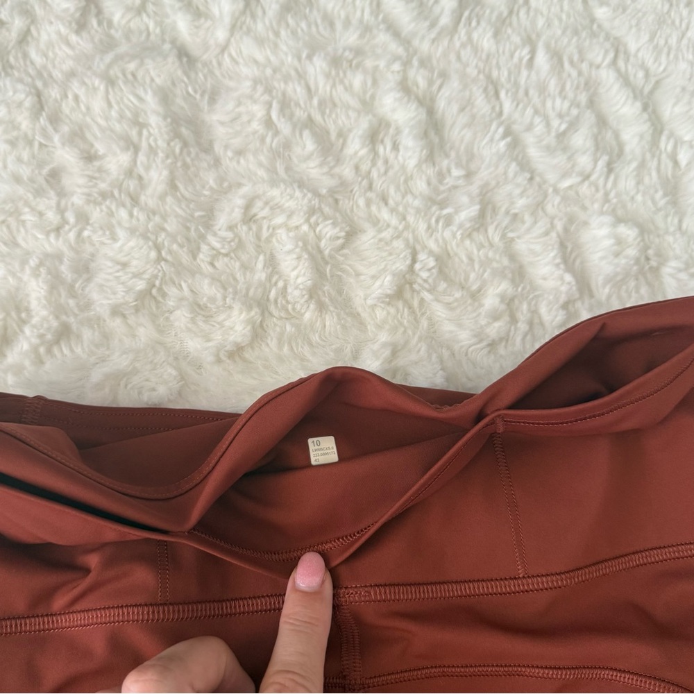 Lululemon Fast High-Rise Dark Terracotta Leggings - Picture 7 of 9